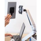 Universal Tablet Magnetic Mount and Reach Articulating Monitor Arm Mount